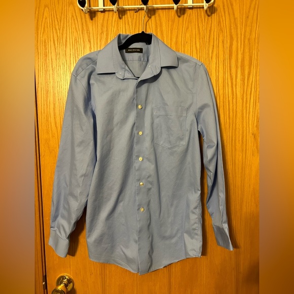 Jones New York Blue Non Iron Regular Fit Button Down - Neck Size 15 - Picture 1 of 4